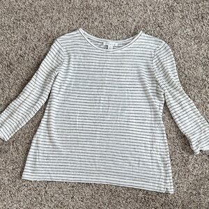 Nordstrom Signature Navy and White Striped Top